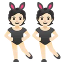 토끼 귀를 한 사람들: 밝은 피부색
