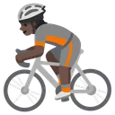 Person Biking: Dark Skin Tone