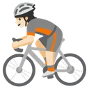 Person Biking: Light Skin Tone
