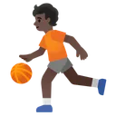 Person Bouncing Ball: Dark Skin Tone