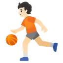 Person Bouncing Ball: Light Skin Tone
