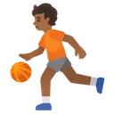 Person Bouncing Ball: Medium-Dark Skin Tone