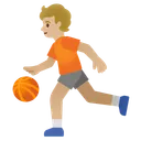 Person Bouncing Ball: Medium-Light Skin Tone