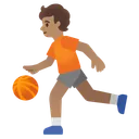 Person Bouncing Ball: Medium Skin Tone