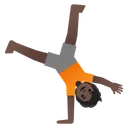 Person Cartwheeling: Dark Skin Tone