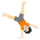 Person Cartwheeling: Light Skin Tone