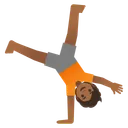 Person Cartwheeling: Medium-Dark Skin Tone