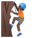 Person Climbing: Dark Skin Tone
