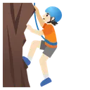 Person Climbing: Light Skin Tone