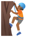 Person Climbing: Medium-Dark Skin Tone