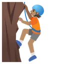Person Climbing: Medium Skin Tone