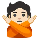 아니오 제스처를 취하는 사람: 밝은 피부 톤