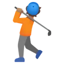 Person Golfing: Medium Skin Tone
