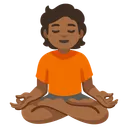 Person in Lotus Position: Medium-Dark Skin Tone