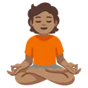 Person in Lotus Position: Medium Skin Tone