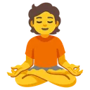 연꽃 자세를 취한 사람