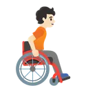 Person in Manual Wheelchair Facing Right: Light Skin Tone