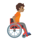 Person in Manual Wheelchair Facing Right: Medium Skin Tone