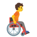 Person in Manual Wheelchair Facing Right