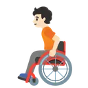 Person in Manual Wheelchair: Light Skin Tone