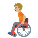 Person in Manual Wheelchair: Medium-Light Skin Tone