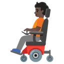 Person in Motorized Wheelchair: Dark Skin Tone