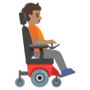 Person in Motorized Wheelchair Facing Right: Medium Skin Tone