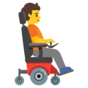 Person in Motorized Wheelchair Facing Right