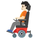 Person in Motorized Wheelchair: Light Skin Tone
