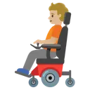 Person in Motorized Wheelchair: Medium-Light Skin Tone