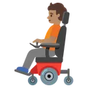 Person in Motorized Wheelchair: Medium Skin Tone