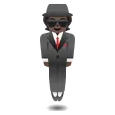 Person in Suit Levitating: Dark Skin Tone