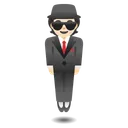 Person in Suit Levitating: Light Skin Tone