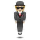 Person in Suit Levitating: Medium-Light Skin Tone