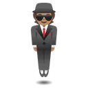 Person in Suit Levitating: Medium Skin Tone