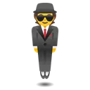 Man in Business Suit Levitating