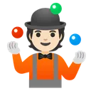 Person Juggling: Light Skin Tone