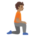 Person Kneeling Facing Right: Medium Skin Tone