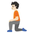Person Kneeling: Light Skin Tone
