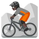 Person Mountain Biking: Dark Skin Tone