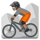 Person Mountain Biking: Medium Skin Tone