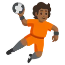 Person Playing Handball: Medium-Dark Skin Tone