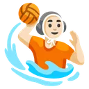 Person Playing Water Polo: Light Skin Tone