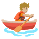 Person Rowing Boat: Medium-Light Skin Tone