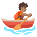 Person Rowing Boat: Medium Skin Tone