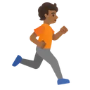 Person Running Facing Right: Medium-Dark Skin Tone