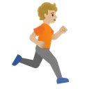 Person Running Facing Right: Medium-Light Skin Tone