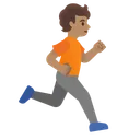 Person Running Facing Right: Medium Skin Tone