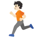 Person Running: Light Skin Tone