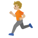Person Running: Medium-Light Skin Tone